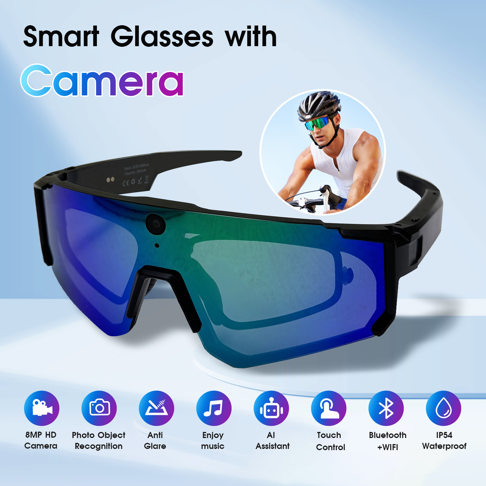 Product development lab with engineers testing smart glasses prototypes